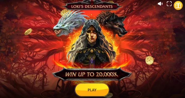 Loki's Descendants - hlavná obrazovka s valcami 3-4-3-4-3